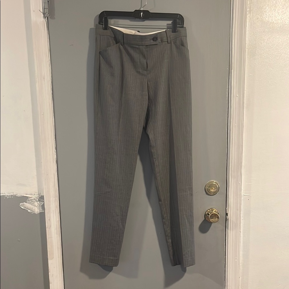 Gray Pinstripe Women's Dress Pants